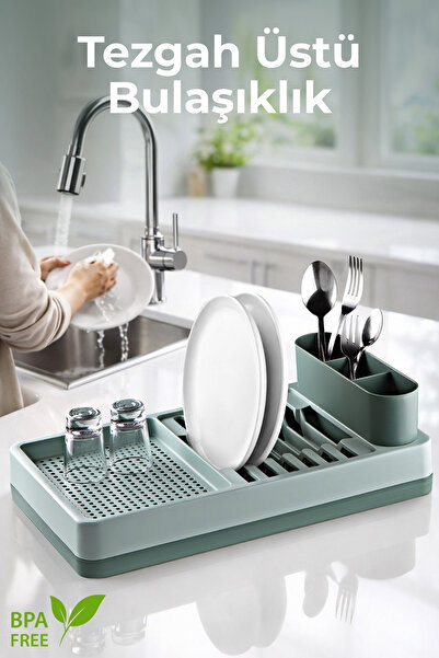Nandy Home Pratik Tezgah Üstü Bulaşıklık - Dayanıklı Plastik Tabaklık