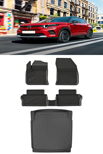 Sahler Citroen C3 Elektrikli 2025 ve Sonrası 4.5D Paspas Rizline 3D Sabit Zem...