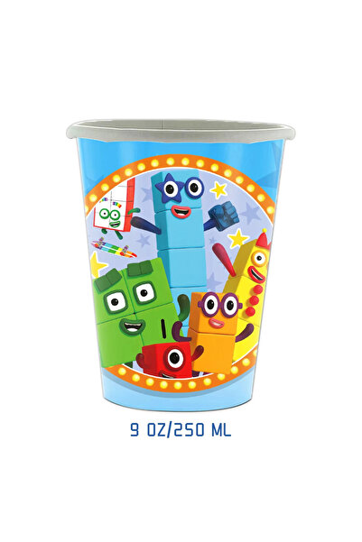 Choice ١٠ قطع من مكعبات بناء الأرقام على شكل أكواب، لوازم حفلات أعياد الميلاد...