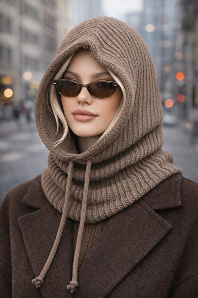 Jack Ferrero Kahve Triko Örgü Balaclava Bere Şapka