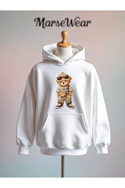 Vordevia مطبوع سترة قطنية مكونة من 3 خيوط O قصة فضفاضة K بغطاء رأس