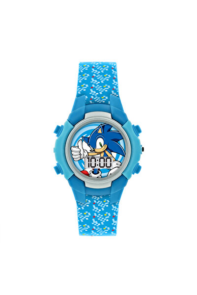SONIC THE HEDGEHOG Sega Blue Flashing LCD watch