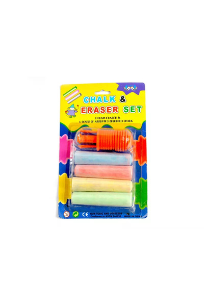 OEM Colored chalk with holder, for asphalt, 4 pcs/set + holder