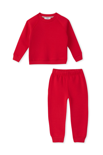 Panço Bebek / Çocuk Unisex Kırmızı 2'li Alt Üst Takım