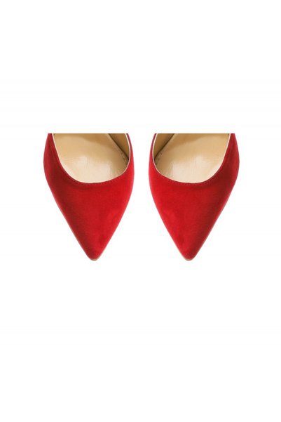 The 5th Element Pantofi stiletto piele naturala Rosu Velvet