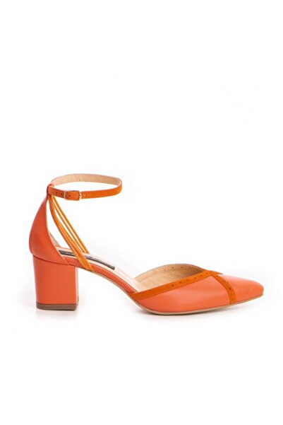 The 5th Element Rihanna Orange Genuine Leather Stiletto Shoes