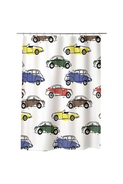 OEM Shower Curtain, Bathtub Curtain for Bathroom Art Kids Cars and Color Drop...