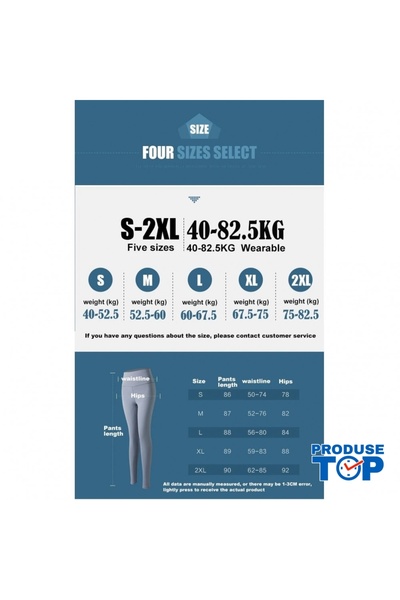 Produse.Top Women's Blue Anti-Cellulite Long Leggings with High Waist and Poc...