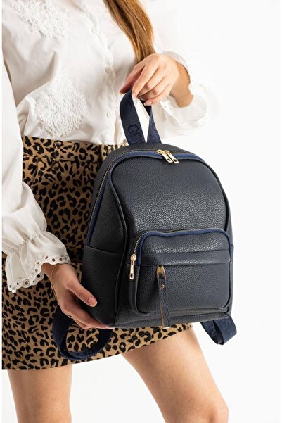 eflanmoda Multi-Compartment Soft Leather Women's Backpack