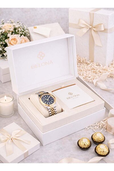 belona A luxurious men's gift watch, made of stainless steel, water resistant...