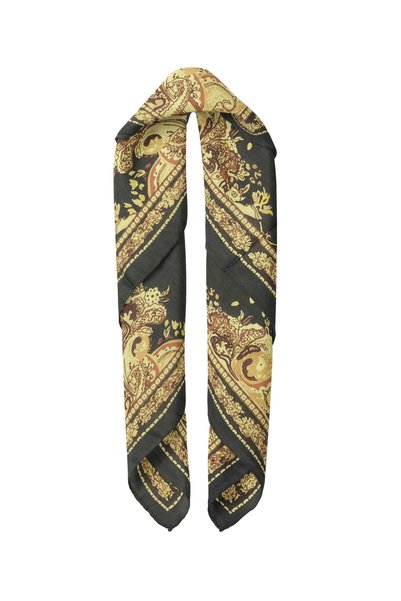 Sultan İpek Cotton Polyester Ethnic Patterned Scarf / Bandana 60X60Cm