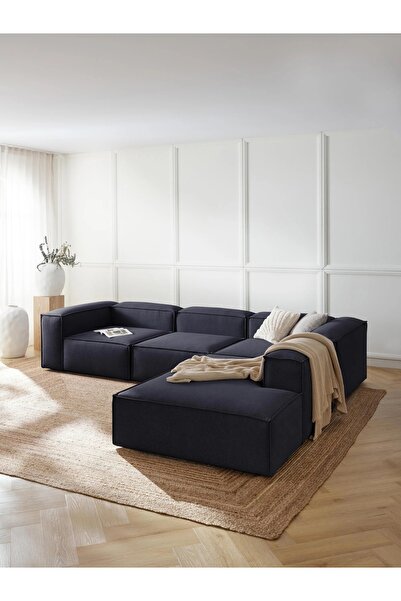 S Home Design Concept Frida 4 Modül Dinlenme Puflu 290x240 cm, Sağ Köşe, Kete...