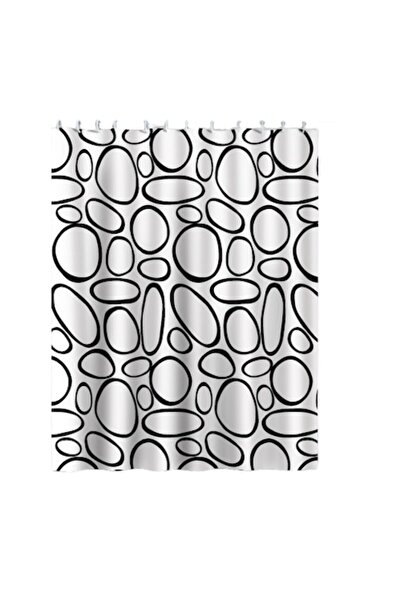 OEM Perdea de duș cu model geometric, 180 x 200 cm