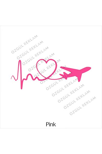 ÖZGÜL REKLAM ملصق نبضات القلب والطائرات، ملصق سيارة / ملصق محرك / ملصق مصد ال...