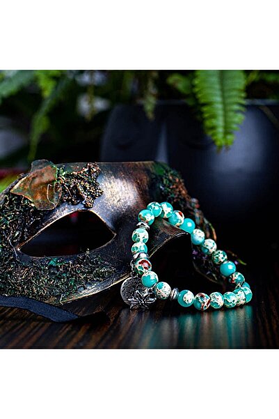 Ezera Brățară FEROZA din piatră de jasp cu accesoriu Arborele Vieții