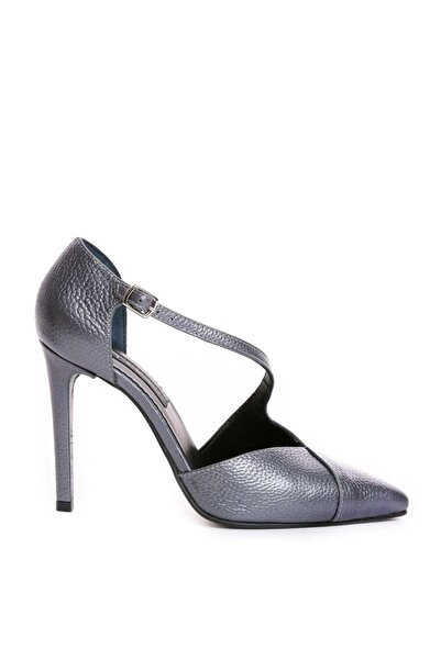 The 5th Element Paloma Metallic Silver Genuine Leather Stiletto Shoes