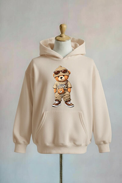 Vordevia Printed Cotton 3 Thread O Oversized K Hooded Sweatshirt