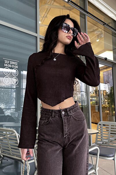 Noa&Noa بلوزة أكورديون إسبانية من نوا نوا - بني داكن