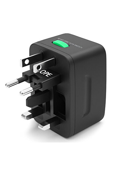 Linomag Universal plug adapter, Linomag®, Compatible with EU/UK/USA/JP/CH/AUS...