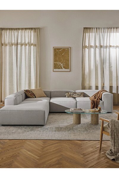 S Home Design Concept Frida 4 Modül Dinlenme Puflu 290x240 cm, Sol Köşe, Kete...