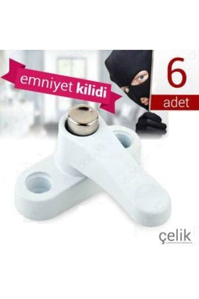 colezium Pvc Kapı Pencere Emniyet Kilidi - ÇELİK - 6 Adet