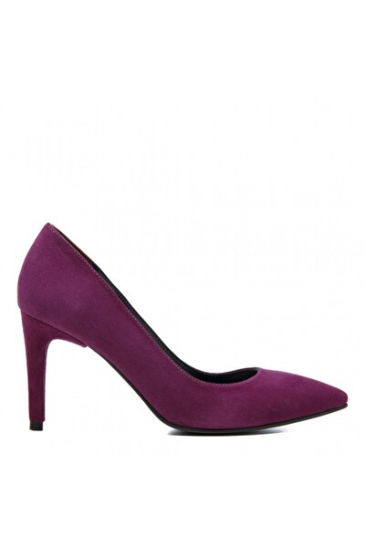 The 5th Element Purple Velvet genuine leather stiletto shoes