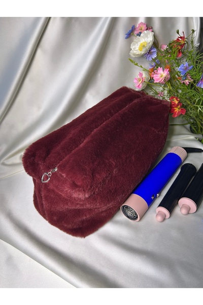 MELSEA Peluş Saç Şekillendirici Seyahat Çantası Airwrap Uyumlu Elyaf Dolgulu ...