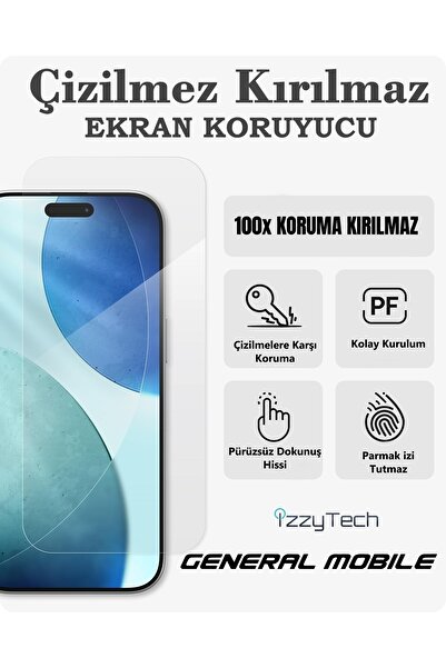 izzytech واقي شاشة جنرال موبايل GM 8 GO نانو 9H |   طلاء كامل |   غير قابل لل...