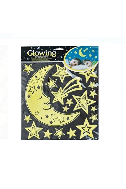 OEM Φωσφορίζοντα αυτοκόλλητα τοίχου αστέρια και ημισέληνος 20 τεμάχια