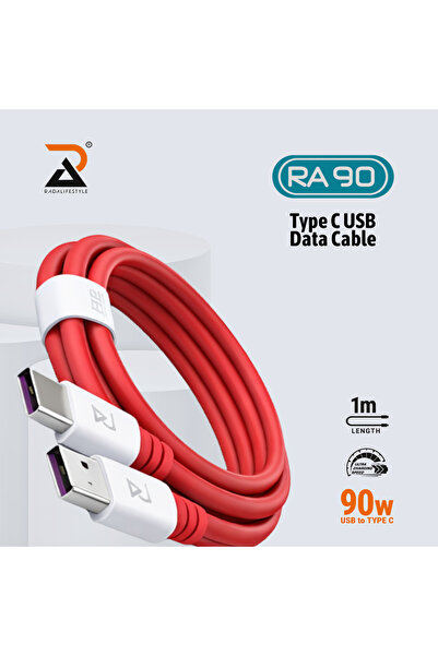 Radalifestyle RA90- محول USB إلى Type C، 9 أمبير - 90 واط، طوله 1 متر