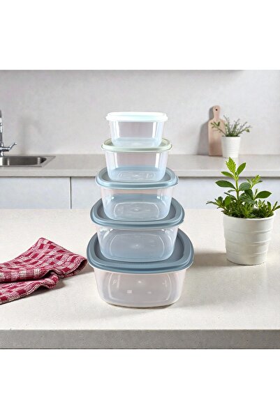 Storeway STORAGE CONTAINERS-5 PCS -PLASTIC
