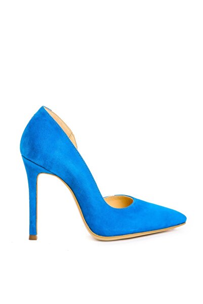 The 5th Element Pantofi stiletto piele naturala Turquoise Velvet