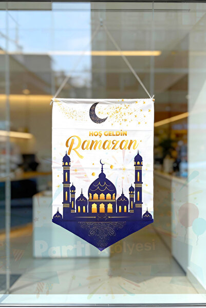 Parti Atölyesi Ramazan Kumaş Flama “Hoş Geldin Ramazan” Duvar Dekoru (47*66 cm)