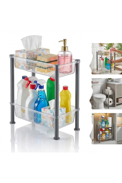 Salestore.ro Raft organizator sub chiuvetă cu 2 niveluri Salestore.ro®, subți...