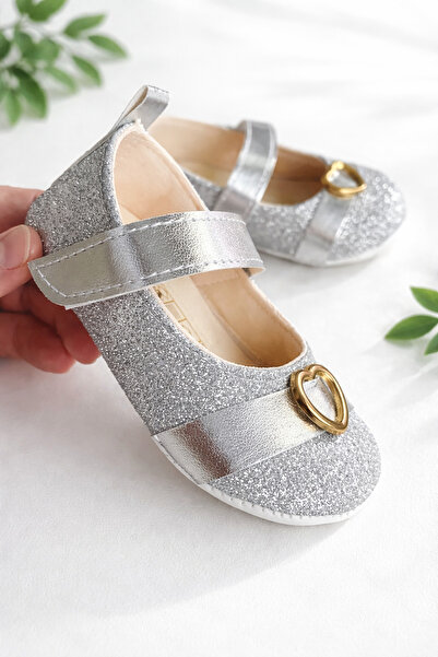 moukou Baby Girl Booties Glittery Shoes Size 17-18-19