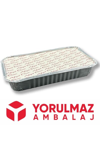 Alüminyum 1500 Gr Kapaklı Kase Yemek Ve Salata Taşıma Kabı 20 Adet