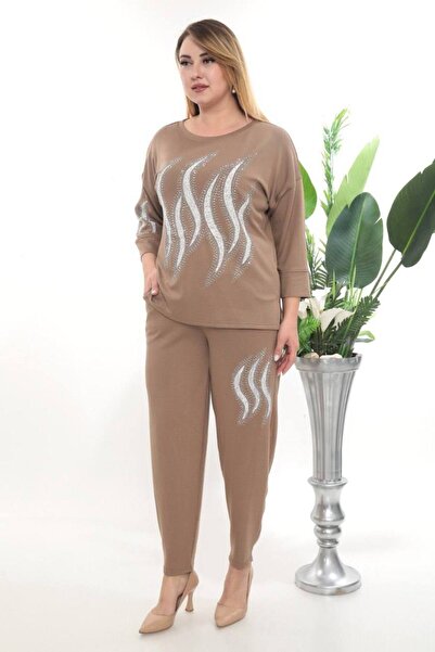 JERFİ Women's Plus Size Double Modal Set