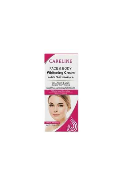 Careline Whitening Cream for Face and Body with Collagen and Milk - 120 ml