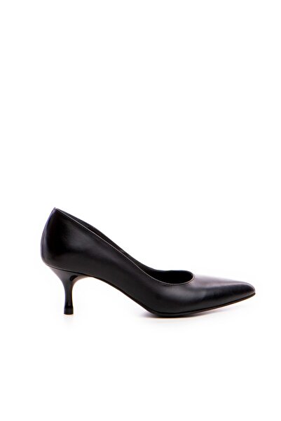 The 5th Element Black Kitten genuine leather stiletto shoes