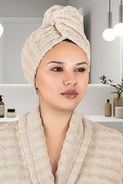 Elart Soft Towel Hair Drying Cap Beige
