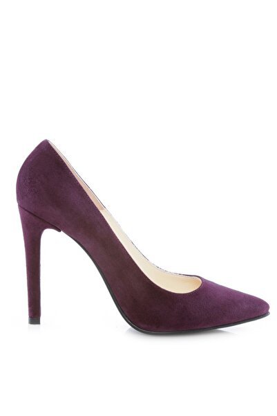 The 5th Element Purple Velvet genuine leather stiletto shoes