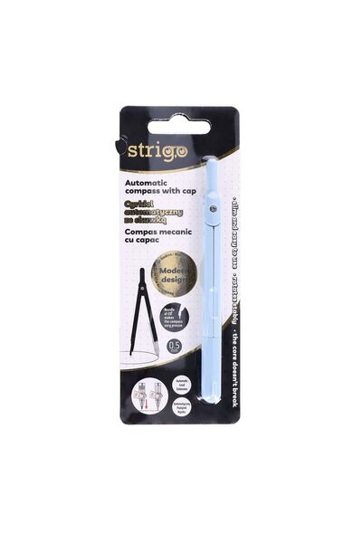 Strigo Compas mecanic, metalic cu rezerve HB, Blue