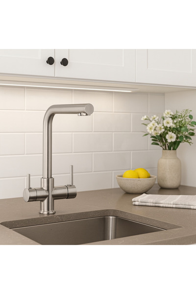 banyosepeti TwinPure Inox Arıtmalı Mutfak Bataryası – Çift Çıkışlı, Döner Bor...