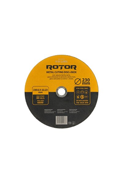 Rotor Abrasive Disc for Metal + Stainless Steel 230*2.5*22.23