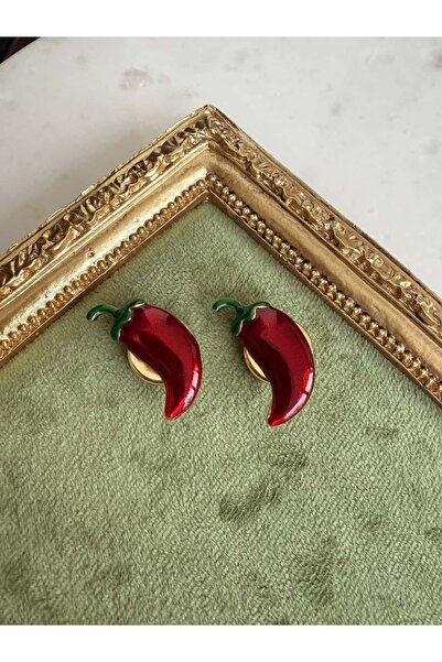 My Joyas Design Kırmızı Biber Düğme Broş