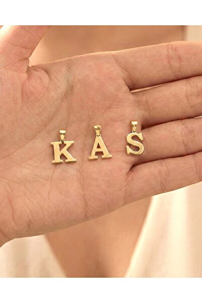 İNDİGO TAKI Sade Küçük Harf 14 Ayar Altın Kolye Ucu