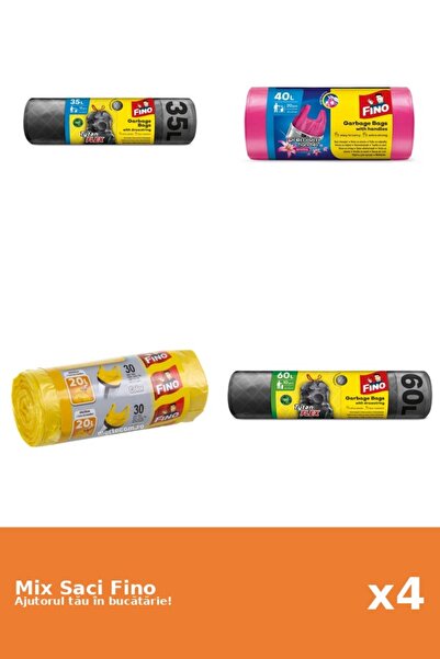 Fino Set of 4 Fino bags: 1x 35 l, 1x 40 l, 1x 30 pcs, 1x 60 l
