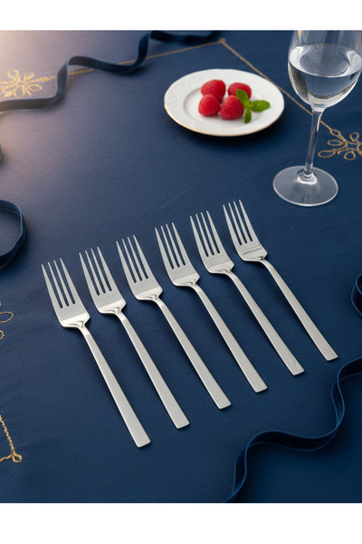 AiroBazar Stainless Steel Small Fork Set 6 Pieces – 304 Grade, Durable and St...
