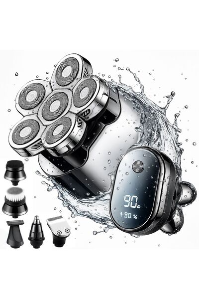 Linomag Aparat de ras electric 6D 6-în-1 Linomag®, rezistent la apă, USB, pen...