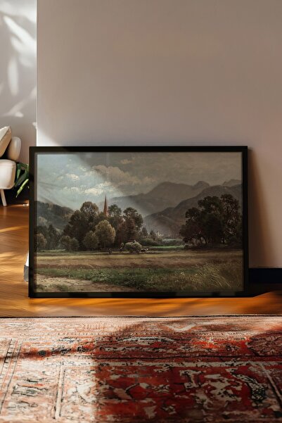 Postifull Tablou vintage, poster cu cadru negru, decor de perete vintage